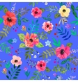 seamless floral background isolated red flowers vector image vector image