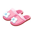 female slippers home footwear isolated pair vector image vector image