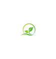 green leaf plant organic logo vector image