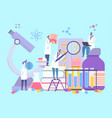 scientist work in medical laboratory concept vector image