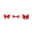 holiday satin gift bow knot ribbon red vector image vector image