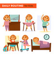 kids on their daily goings vector image