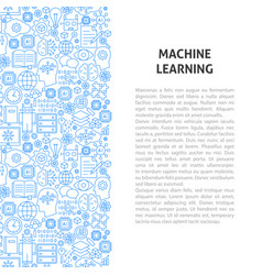 Machine learning line pattern concept Royalty Free Vector