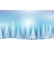 snowy winter landscape background design vector image vector image