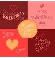 valentines day hand-lettering labels vector image
