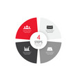circle infographic template vector image
