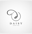 simple elegant initial letter d logo type sign vector image