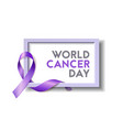 world cancer day concept vector image vector image
