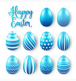 easter eggs colored set spring holidays in april vector image vector image
