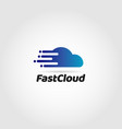 fast data cloud logo symbol icon vector image