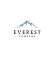mountain top peak everest mount logo design vector image