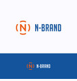 n brand logo vector image