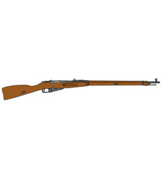 Old short military rifle Royalty Free Vector Image