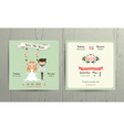 rustic wedding cartoon bride and groom couple vector image