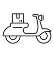 scooter relocation icon outline style vector image vector image