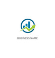 arrow progress graph business logo vector image