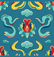 chinese traditional ceramic ornament seamless vector image vector image
