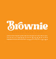 modern bold font with a big set of ligatures vector image vector image