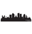 phoenix arizona city skyline silhouette vector image