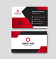 professional red business card vector image vector image