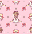 girlish seamless pattern vector image