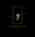 simple elegance initial letter g logo type sign vector image