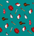 smoking flat outline isometric pattern vector image vector image