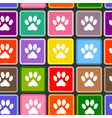 animal paw prints seamless pattern vector image vector image