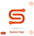 s letter - modern system concept sign vector image