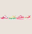 snickers shoes cartoon flat vector image vector image