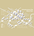 cityscape using 3d isometric view vector image vector image