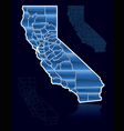 counties of california vector image vector image