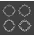 hand drawn wreaths vector image