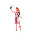 mayan woman icon vector image