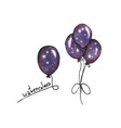 night sky in balloons watercolor vector image