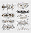 old vintage floral elements vector image