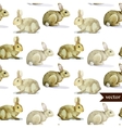 rabbit hare pattern watercolor vector image vector image