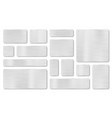 set of metal plaques banners and tags plate vector image vector image