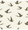 stylized silhouette swallow pattern vector image