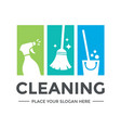 cleaning logo template vector image