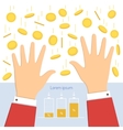 falling money icon vector image