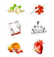 medicine set of icons vector image