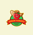 senor tomato abstract sign symbol or logo vector image vector image