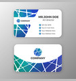 abstract mesh and polygonal name card template vector image