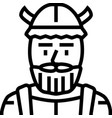 nordic viking medieval line icon vector image vector image