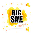 yellow sun with big sale text isolated vector image
