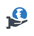 earth icon vector image vector image