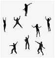 healthy young active dance jumping people vector image
