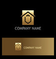 home decoration window gold logo vector image