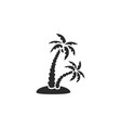 palm tropical trees island vector image